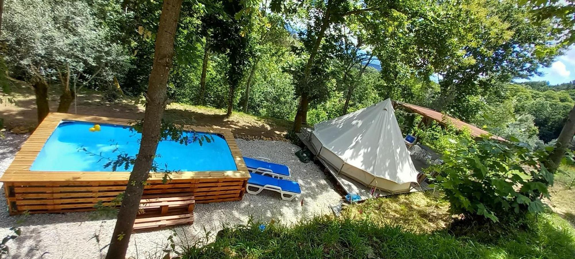 Bell-Tenten Quinta Pomar Do Pontido Кабесейраш-ди-Башту Экстерьер фото